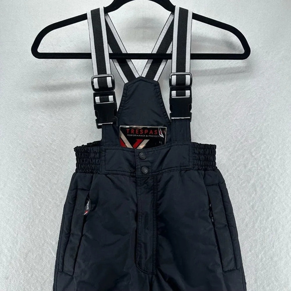 Trespass Bib Overall Pants Kids Size 5/6 Insulated Ski Snowboard Winter Black - Picture 3 of 12